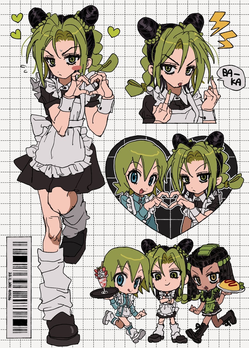 kujo jolyne, foo fighters, and ermes costello (jojo no kimyou na bouken and 1 more) drawn by fu_r_y