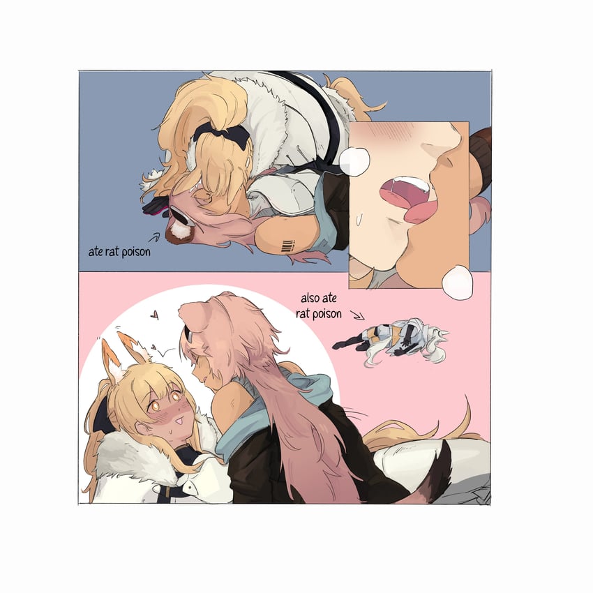 platinum, blemishine, and gravel (arknights) drawn by pom_dovu and seeyouguyslater