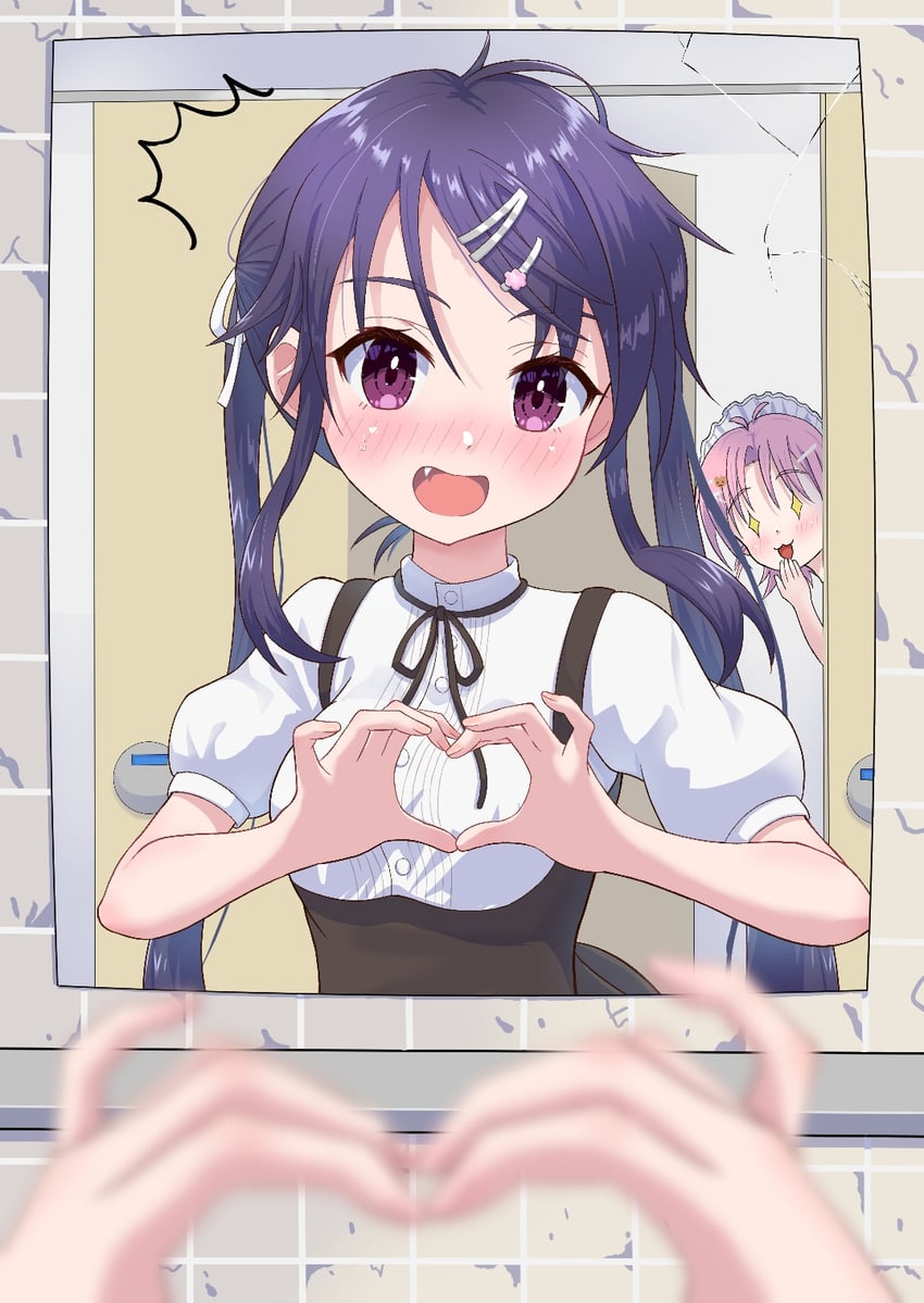 ebisuzawa kurumi and takeya yuki (gakkou gurashi!) drawn by rokkii_(pixiv77873722)