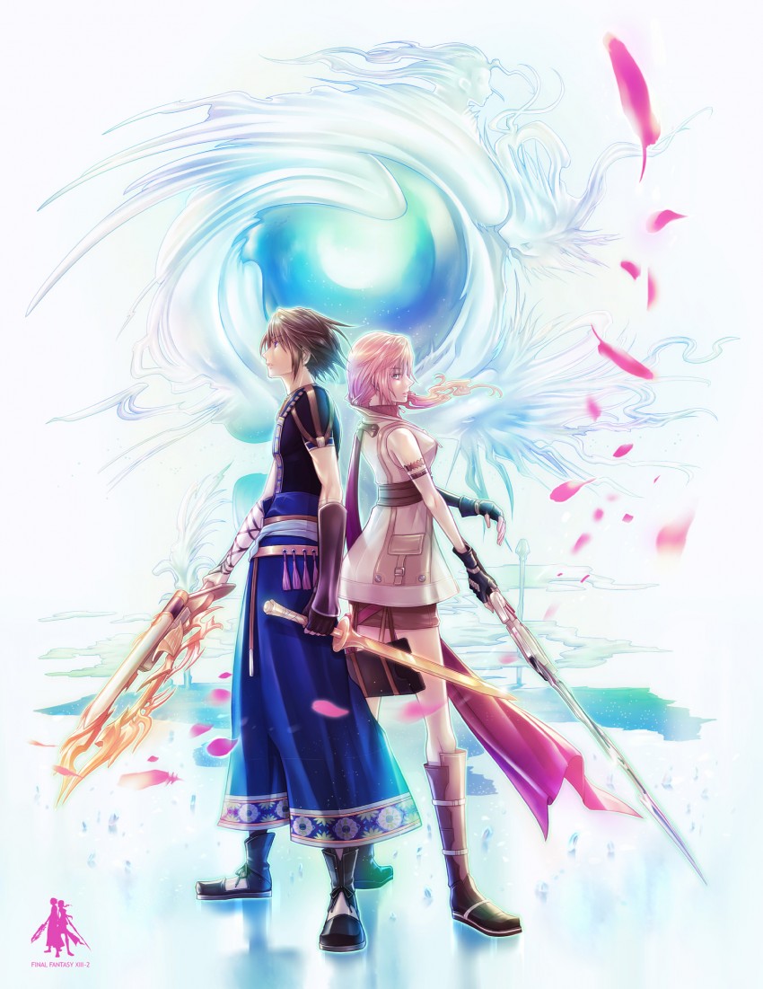 lightning farron and noel kreiss (final fantasy and 2 more) drawn by amao_miyuki