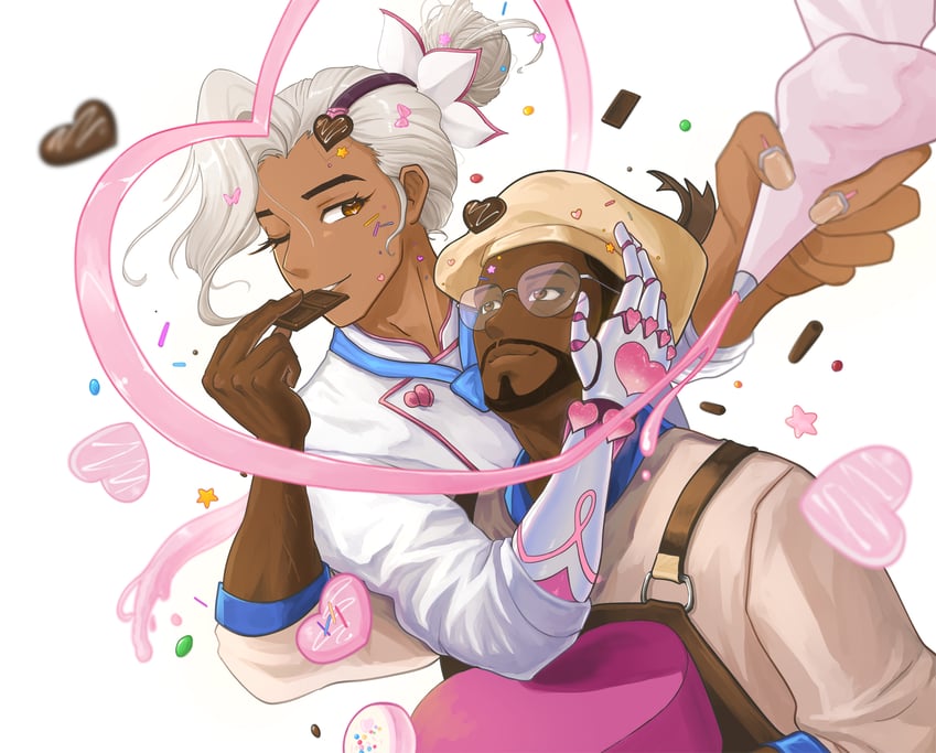 lifeweaver and baptiste (overwatch and 2 more) drawn by hctawrevo