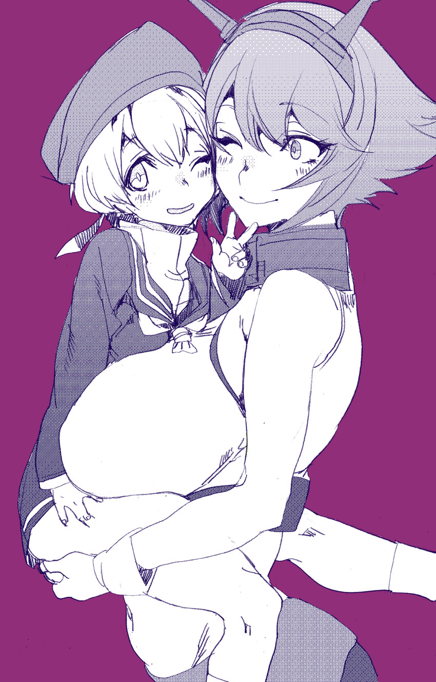 mutsu and z1 leberecht maass (kantai collection) drawn by zashima