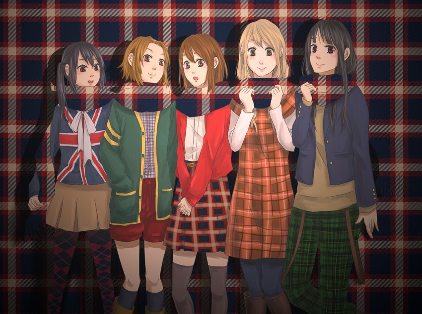 akiyama mio, nakano azusa, hirasawa yui, tainaka ritsu, and kotobuki tsumugi (k-on! and 1 more) drawn by picky31