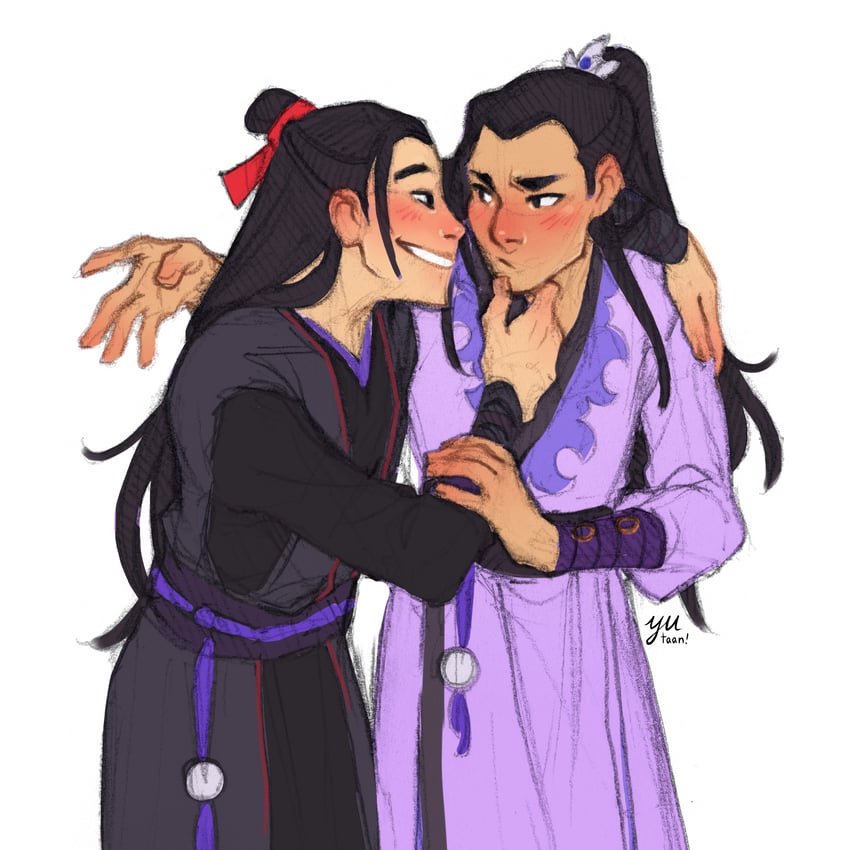 wei wuxian and jiang cheng (modao zushi) drawn by yutaan