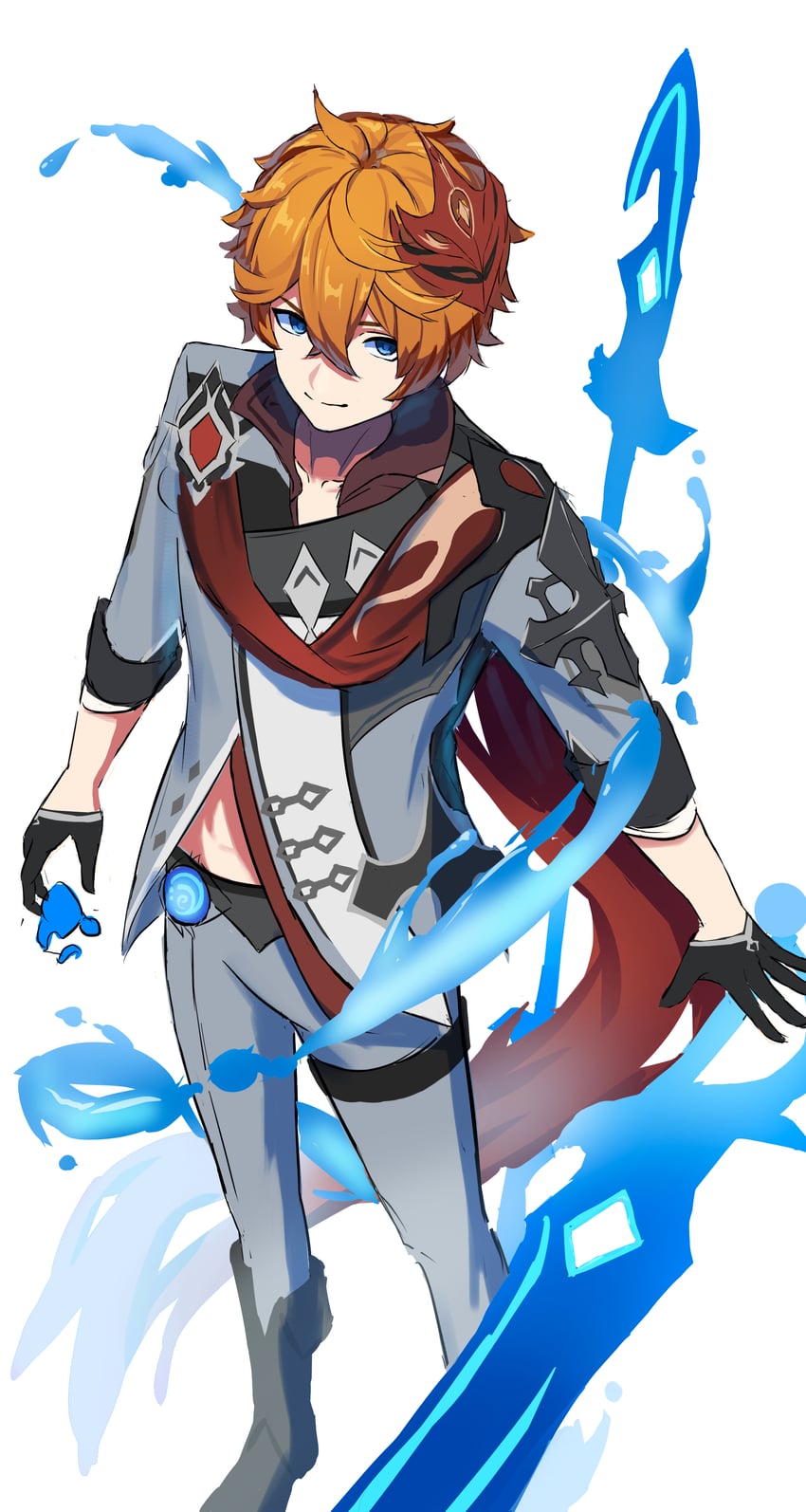 tartaglia (genshin impact) drawn by niadn_nb
