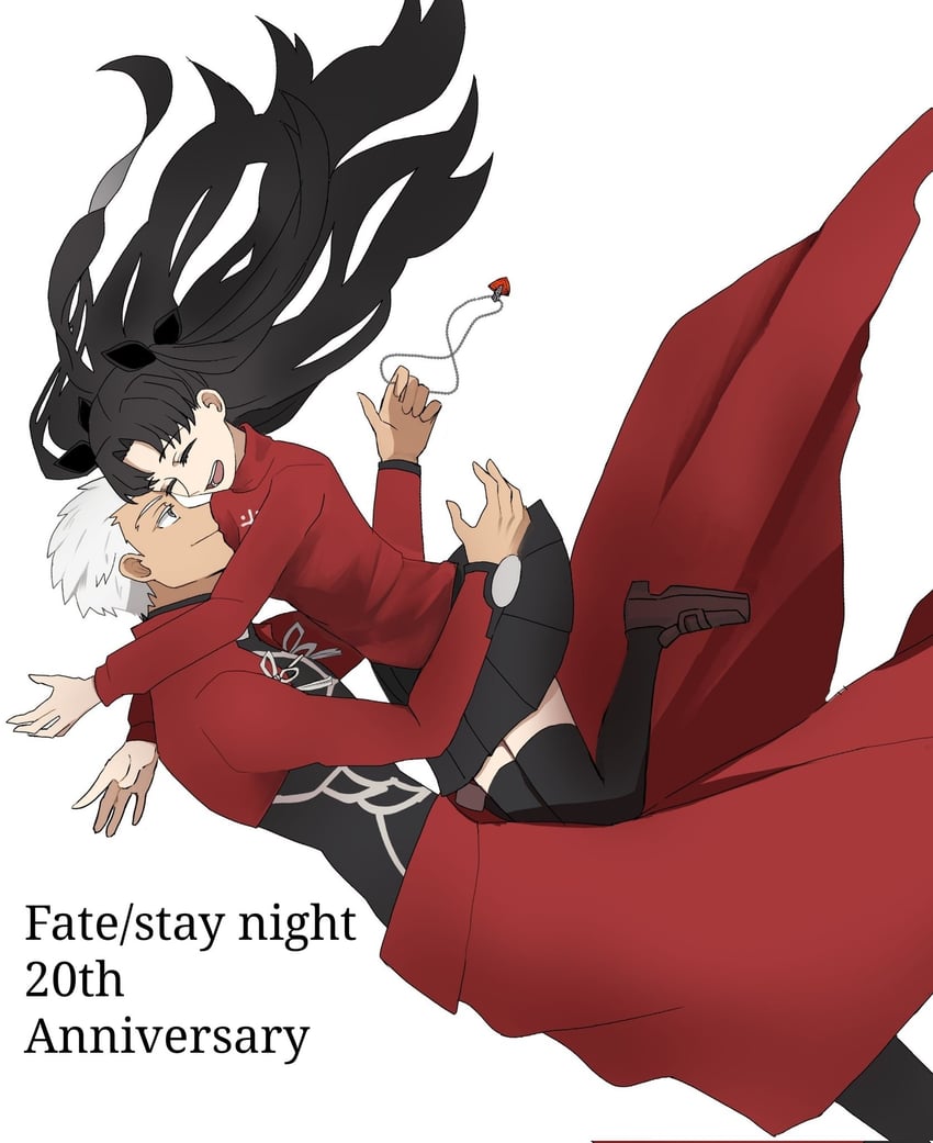 tohsaka rin and archer (fate and 1 more) drawn by ohmoto_9