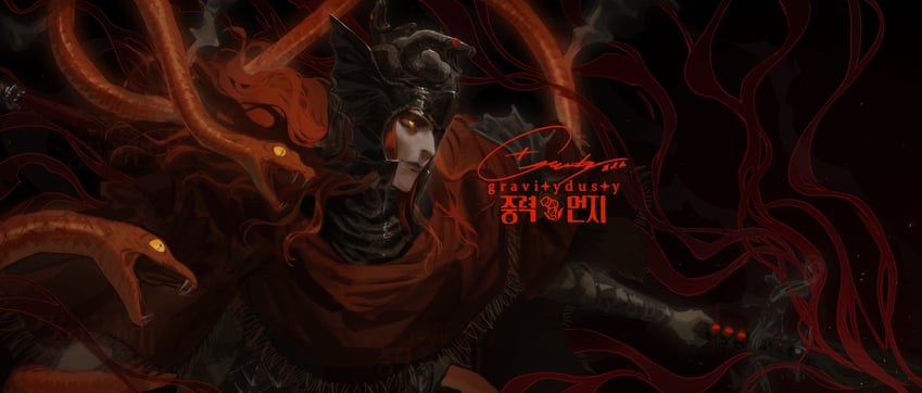 messmer the impaler (elden ring and 1 more) drawn by gravitydusty
