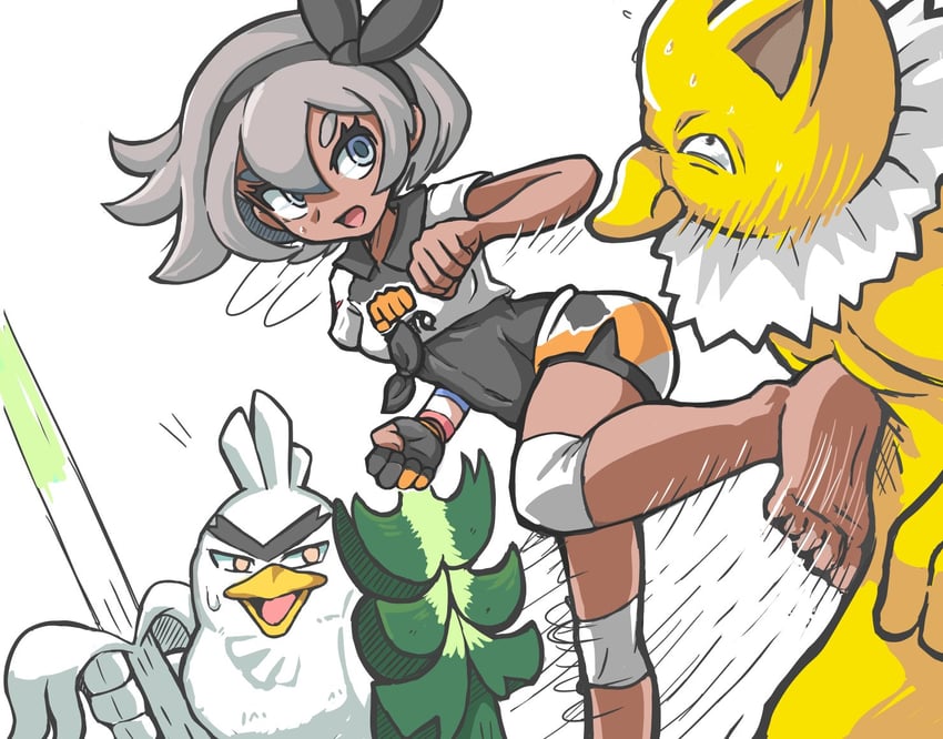 bea, hypno, and sirfetch'd (pokemon and 1 more) drawn by takamame