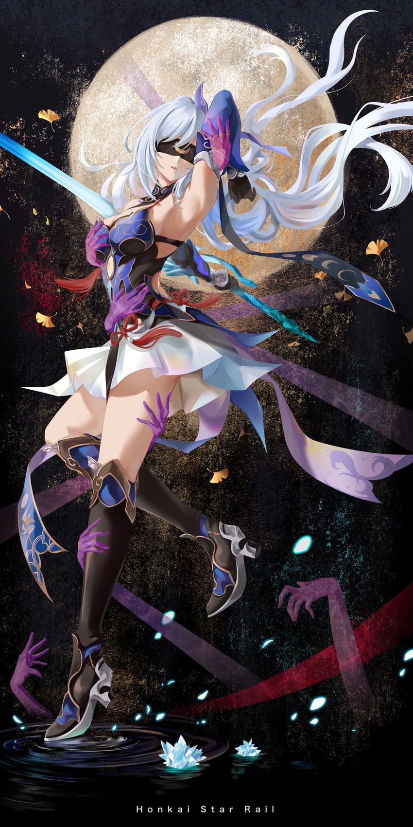 jingliu (honkai and 1 more) drawn by kns_hanazuna