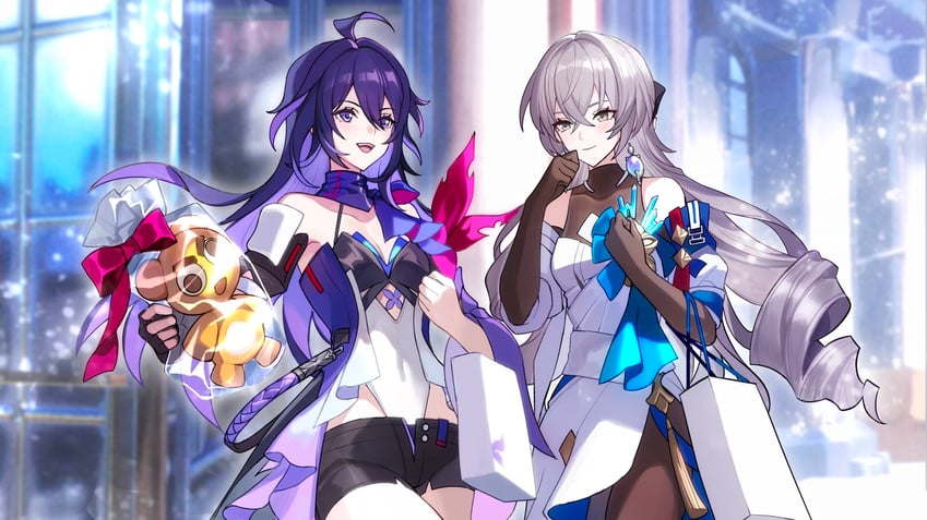 bronya rand and seele (honkai and 1 more) drawn by mie_xing