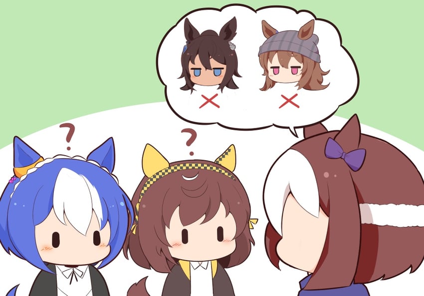 special week, nakayama festa, symboli kris s, cesario, and buena vista (umamusume) drawn by gomashio_(goma_feet)