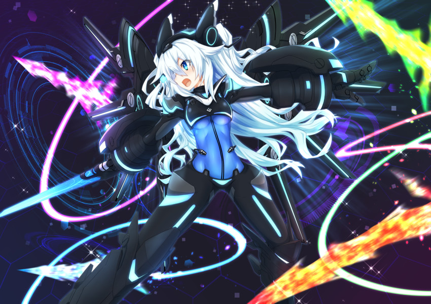 black heart and next black (neptune and 1 more) drawn by mizunashi_(second_run)