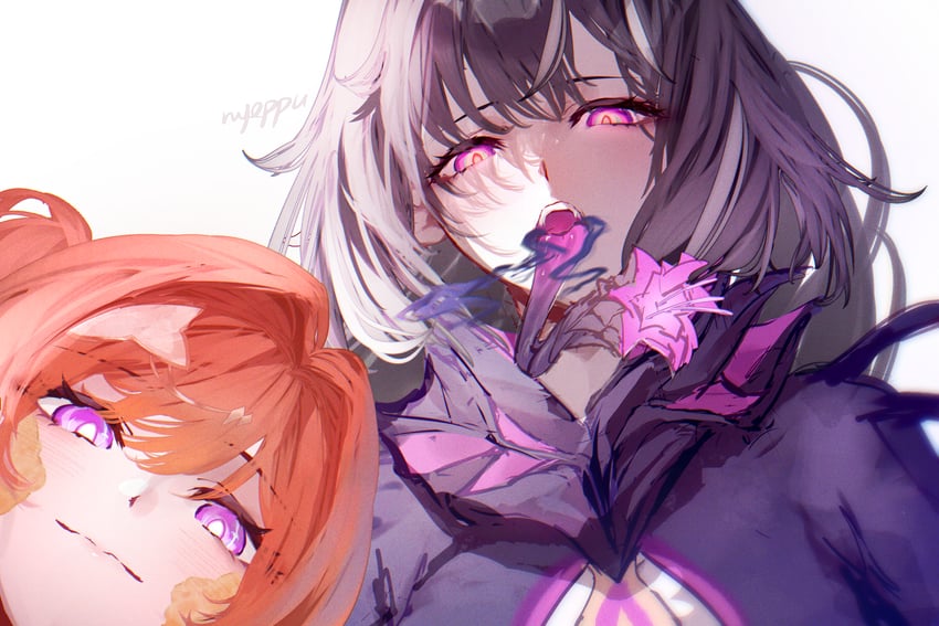 senadina and leylah (honkai and 1 more) drawn by nyeppu