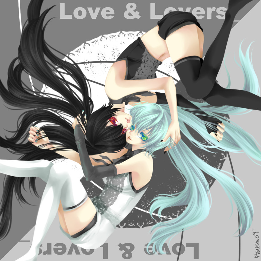 hatsune miku and zatsune miku (vocaloid and 1 more) drawn by reika_(iamreika)