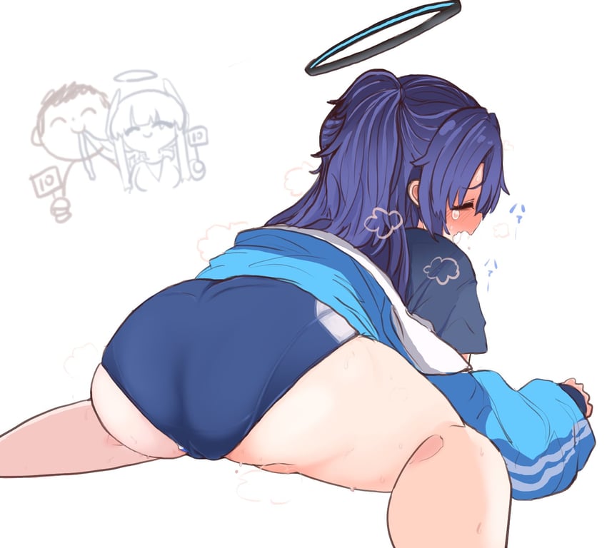 sensei, yuuka, doodle sensei, and noa (blue archive) drawn by shiming_liangjing