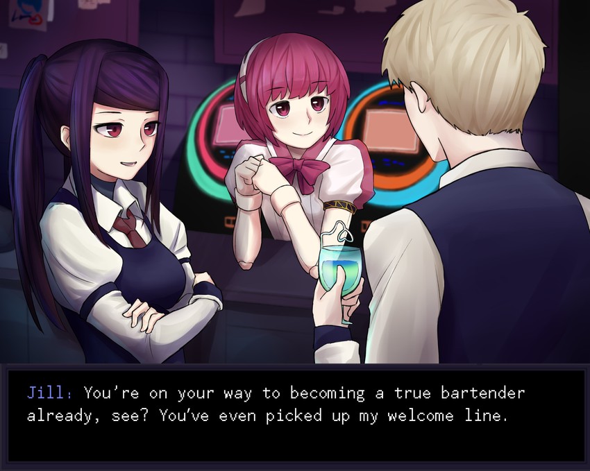jill stingray and dorothy haze (va-11 hall-a) drawn by ajiitou