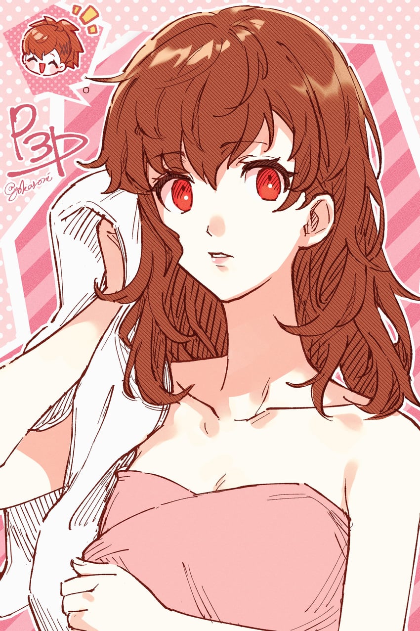 shiomi kotone (persona and 2 more) drawn by yokaroni
