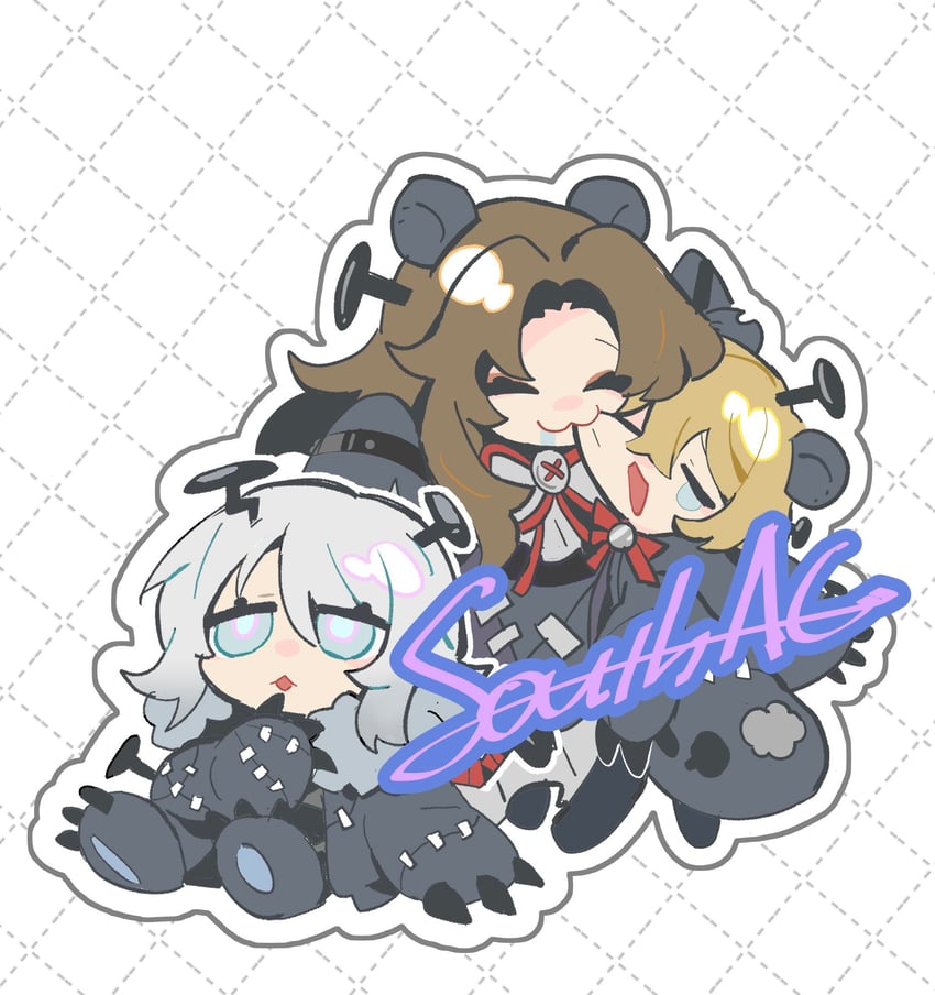 faust, sinclair, and rodion (project moon and 1 more) drawn by south_ac