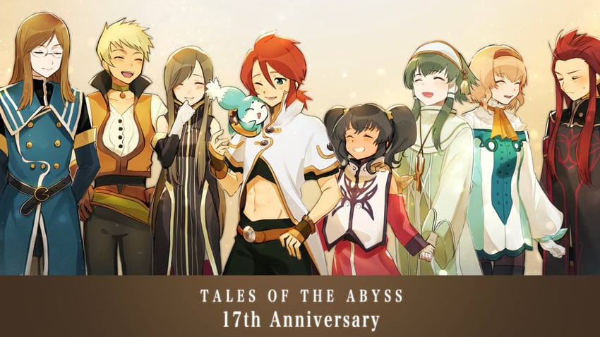 tear grants, luke fon fabre, anise tatlin, natalia luzu kimlasca lanvaldear, jade curtiss, and 5 more (tales of and 1 more) drawn by hendin