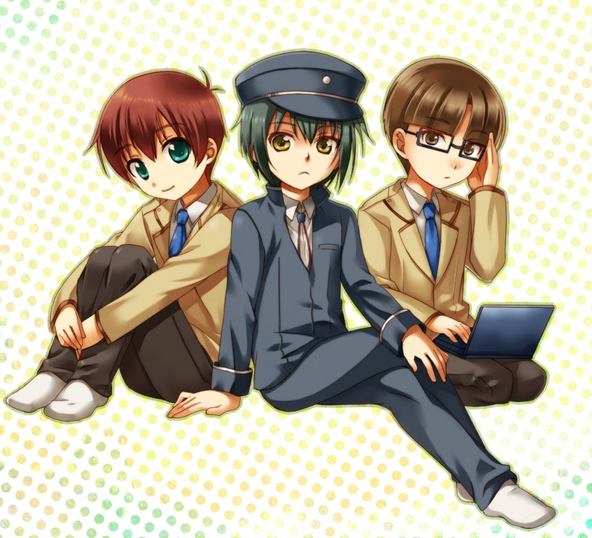 naoi ayato, ooyama, and takeyama (angel beats!) drawn by sensaki_chihiro