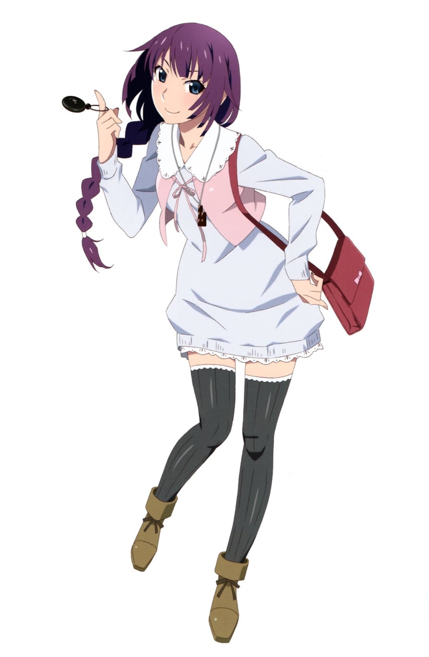 senjougahara hitagi (monogatari and 1 more) drawn by watanabe_akio