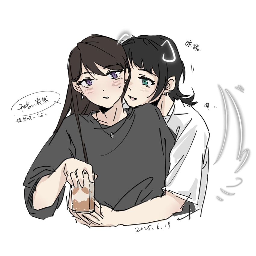 shiina taki and yahata umiri (bang dream! and 1 more) drawn by eyouu111111