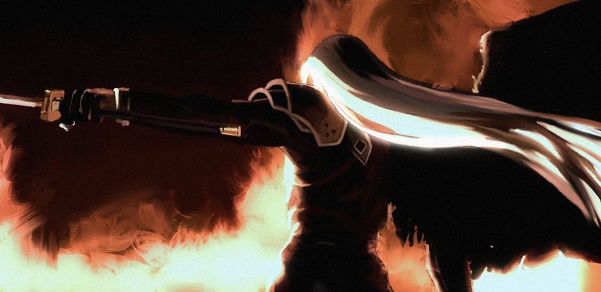 sephiroth (final fantasy and 3 more) drawn by sephirothhrt