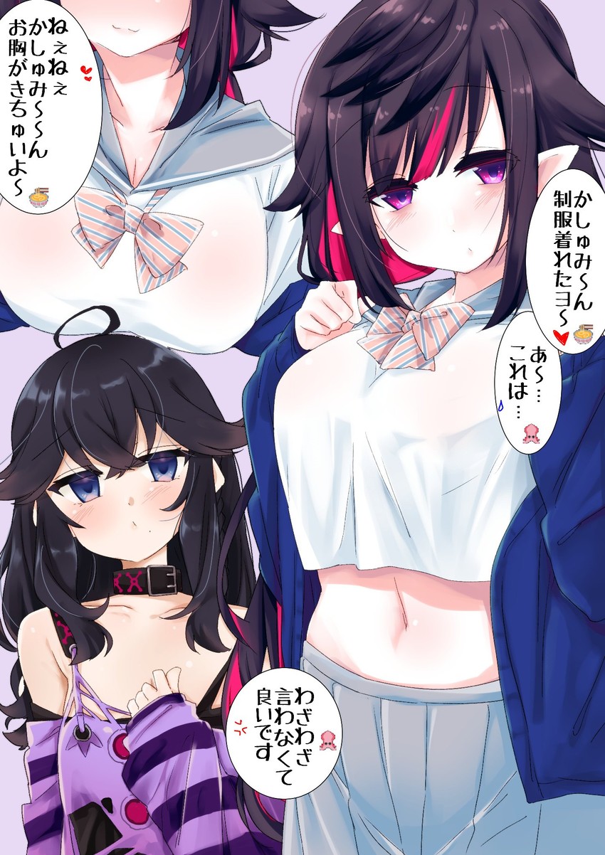 yamiyono moruru and izumo kasumi (nijisanji) drawn by itou_ayachi