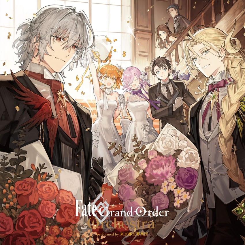 mash kyrielight, fujimaru ritsuka, fou, leonardo da vinci, antonio salieri, and 2 more (fate and 1 more) drawn by starshadowmagician