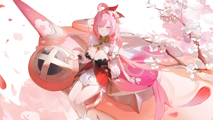 elysia (honkai and 1 more) drawn by lard_(kumazakiyuta)