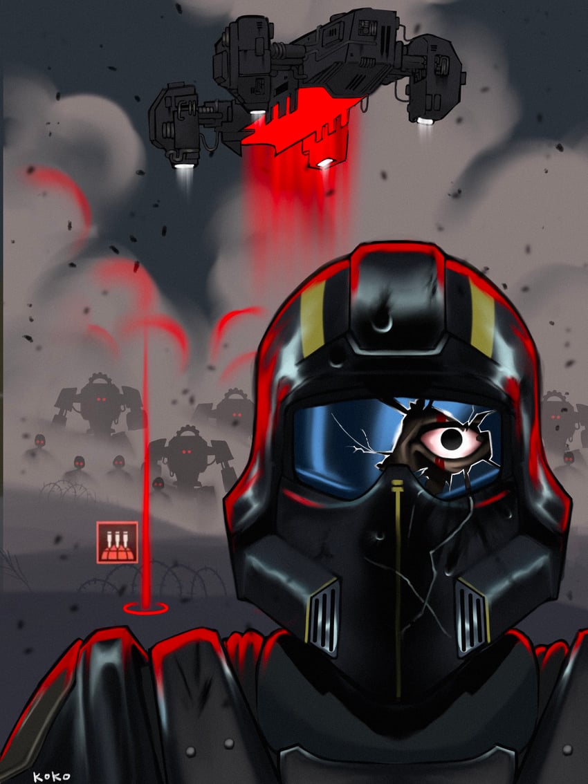 helldiver and devastator (helldivers and 1 more) drawn by koko_(oldmajik)