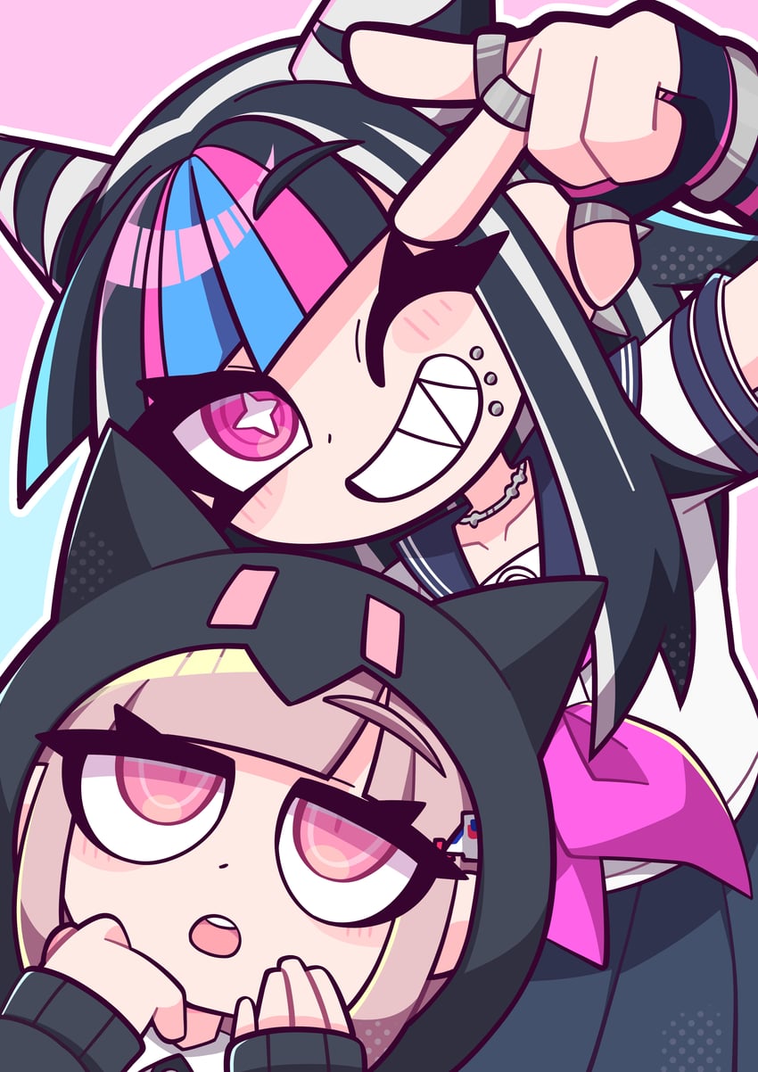 nanami chiaki and mioda ibuki (danganronpa and 2 more) drawn by ellie_sanmi