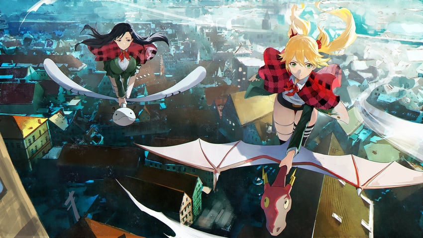 niihashi noel and ninny spangcole (burn the witch) drawn by zzz_zhi_he
