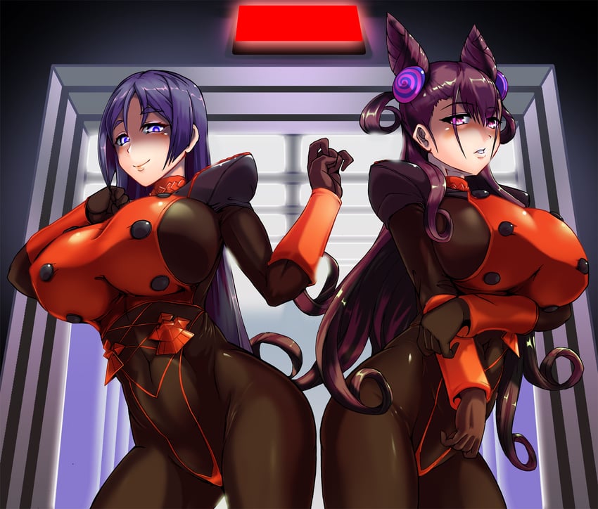 minamoto no raikou and murasaki shikibu (fate and 1 more) drawn by kiyukisuke