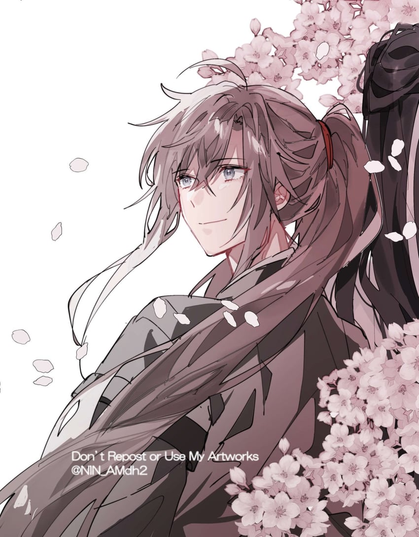 wei wuxian and lan wangji (modao zushi) drawn by hyottokoane