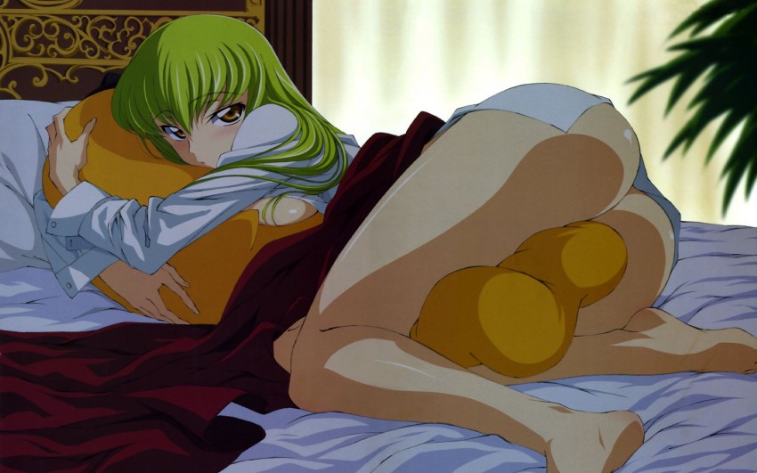 c.c. and cheese-kun (code geass and 1 more) drawn by tabata_hisayuki
