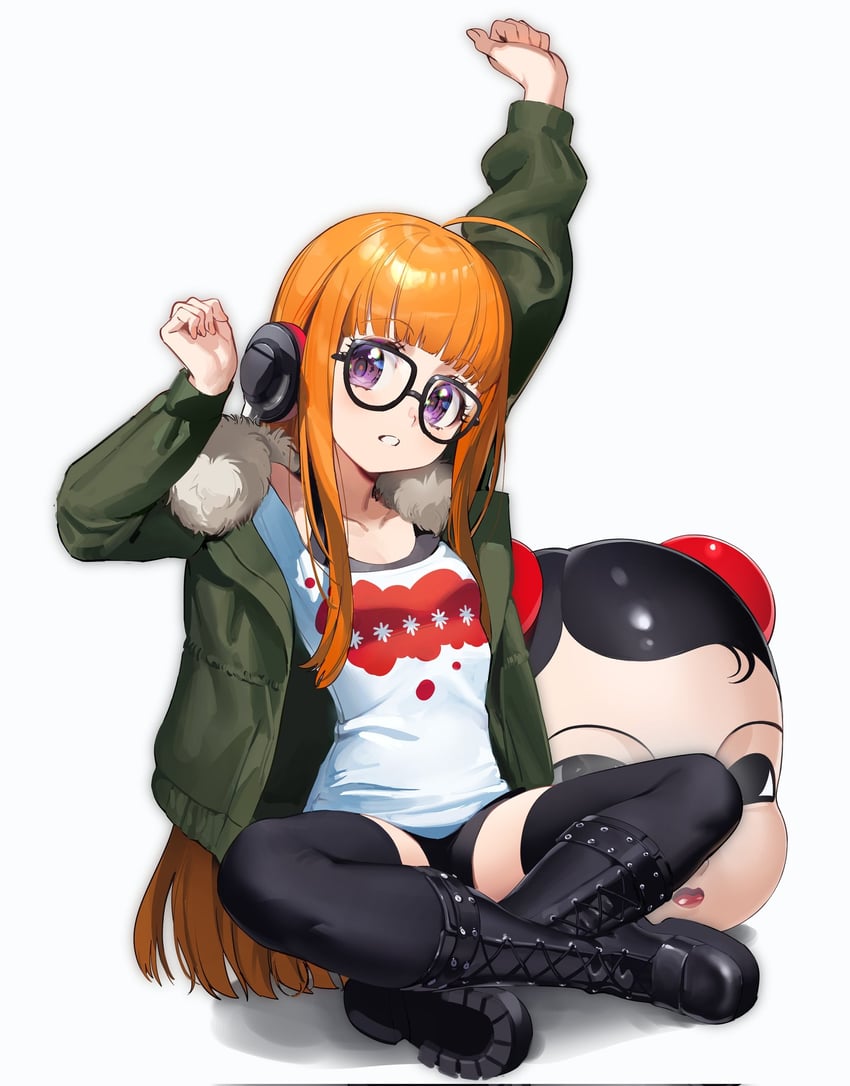 sakura futaba (persona and 1 more) drawn by paldu