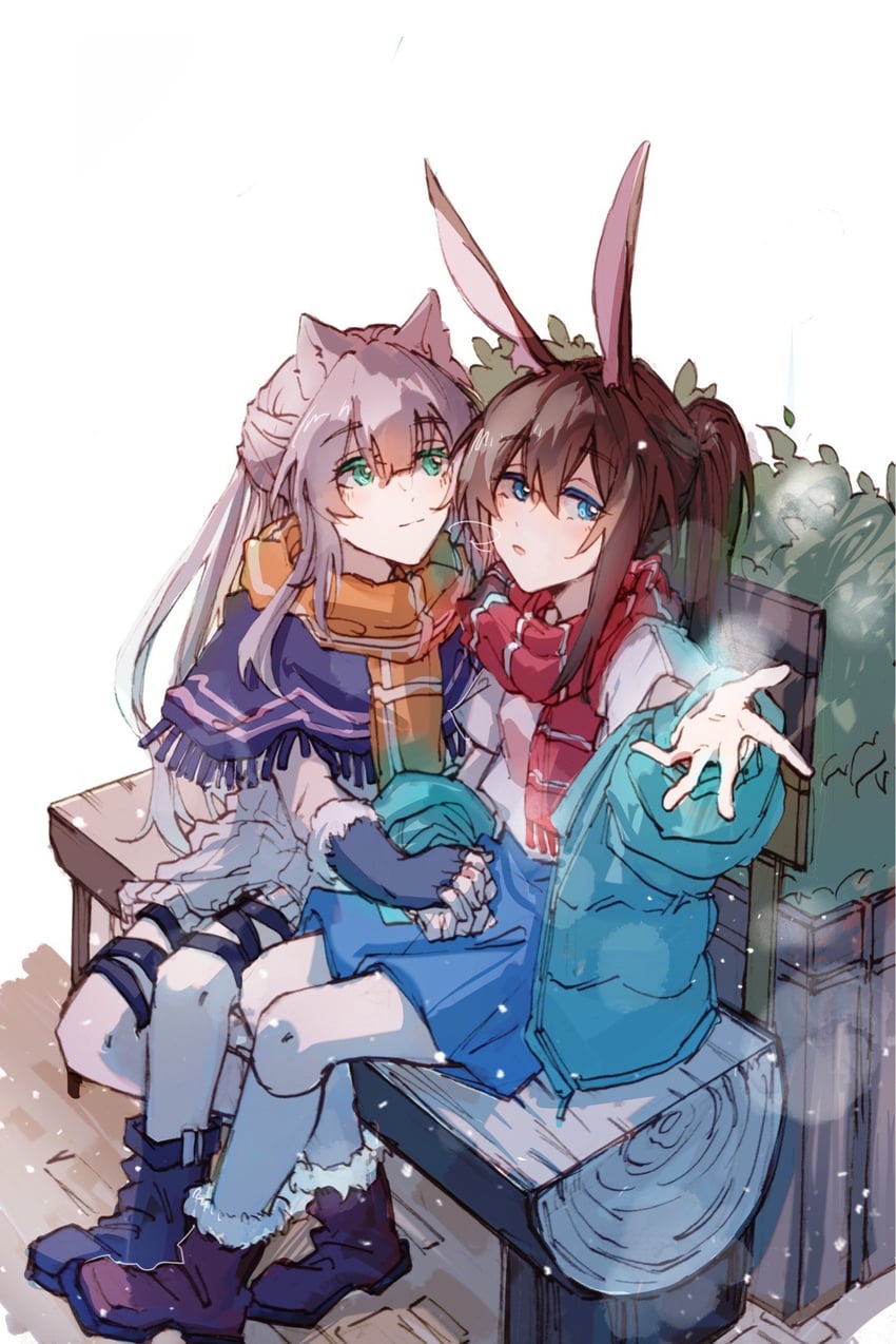 amiya and rosmontis (arknights) drawn by e-fa-dorn