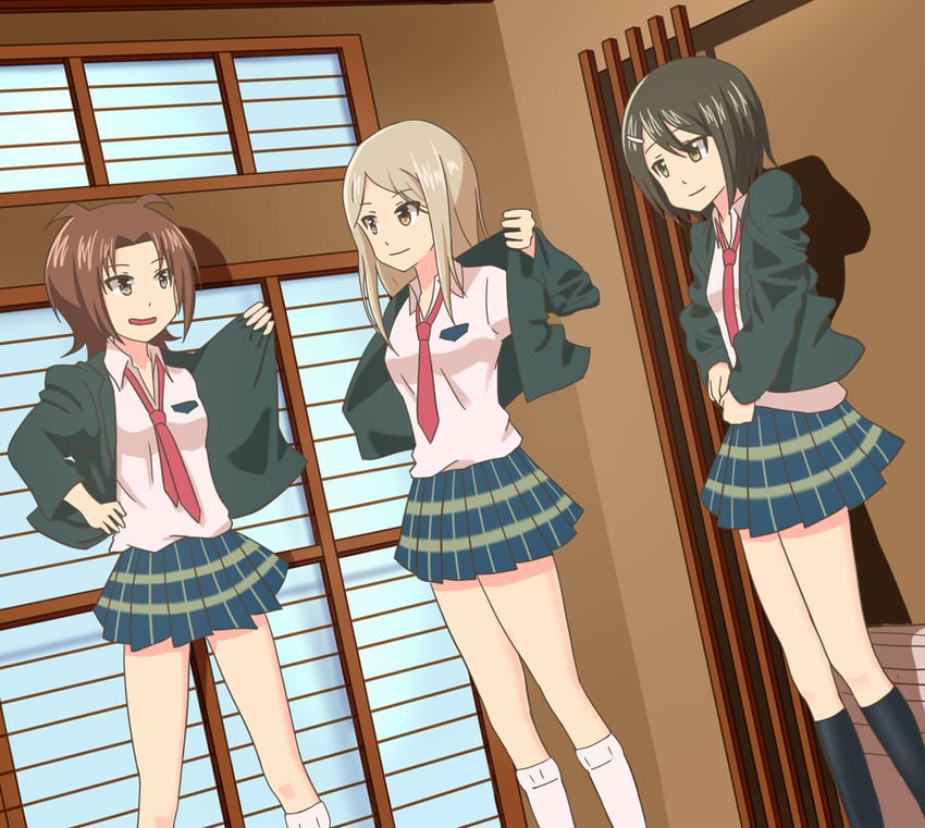 noda kotone, ikeno kaede, and iizuka yuzu (manatsu no yo no inmu and 1 more) drawn by taka_(takahirokun)