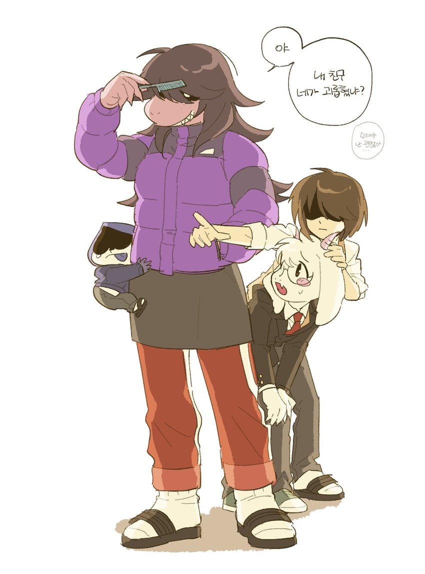 kris, susie, ralsei, and lancer (deltarune) drawn by u0u_zzz