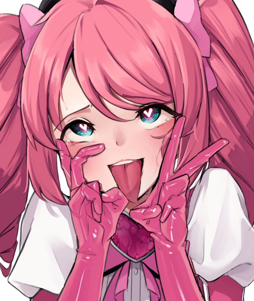 hanabishi haruka and magia magenta (mahou shoujo ni akogarete) drawn by nouka