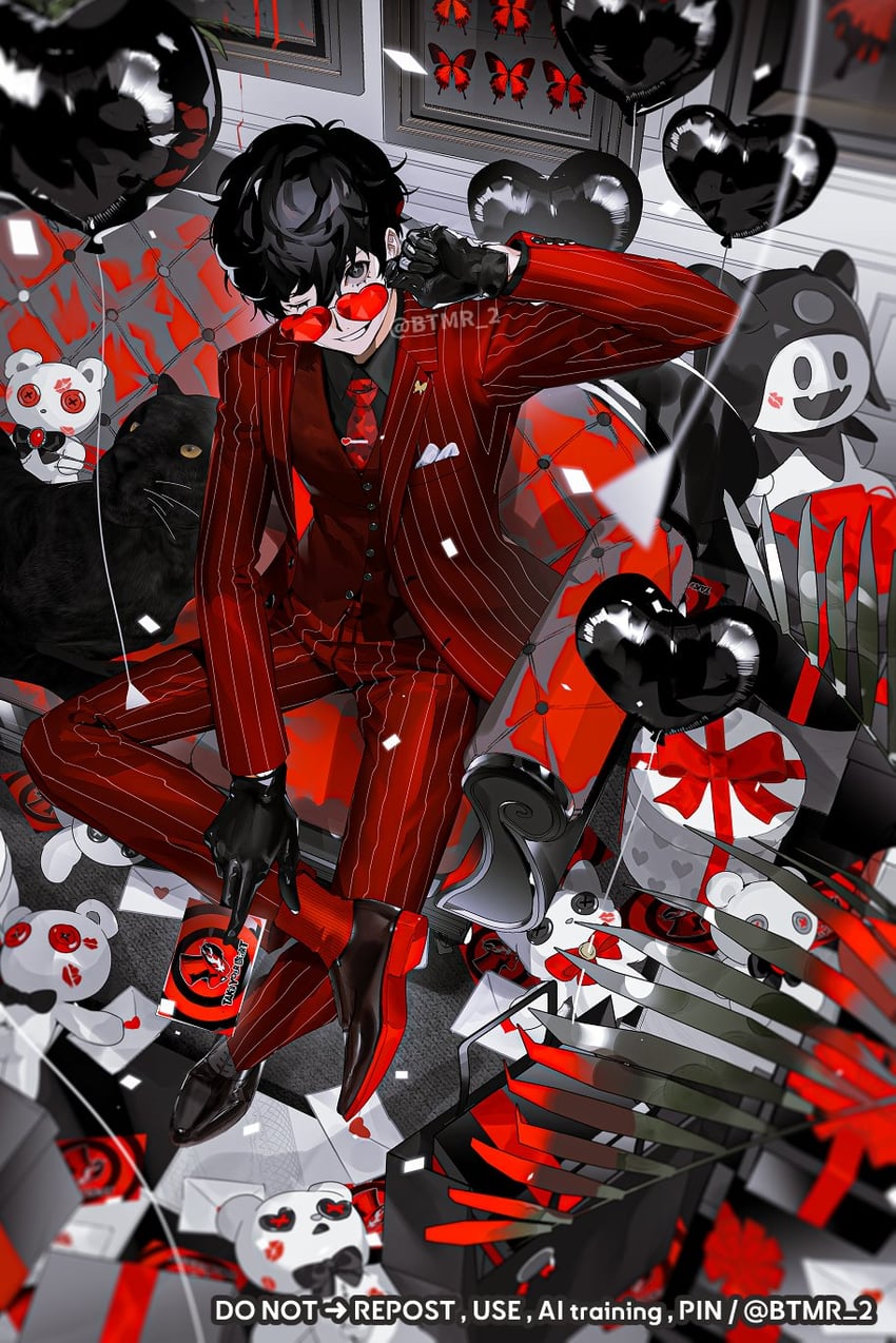 amamiya ren and jack frost (persona and 1 more) drawn by btmr_game