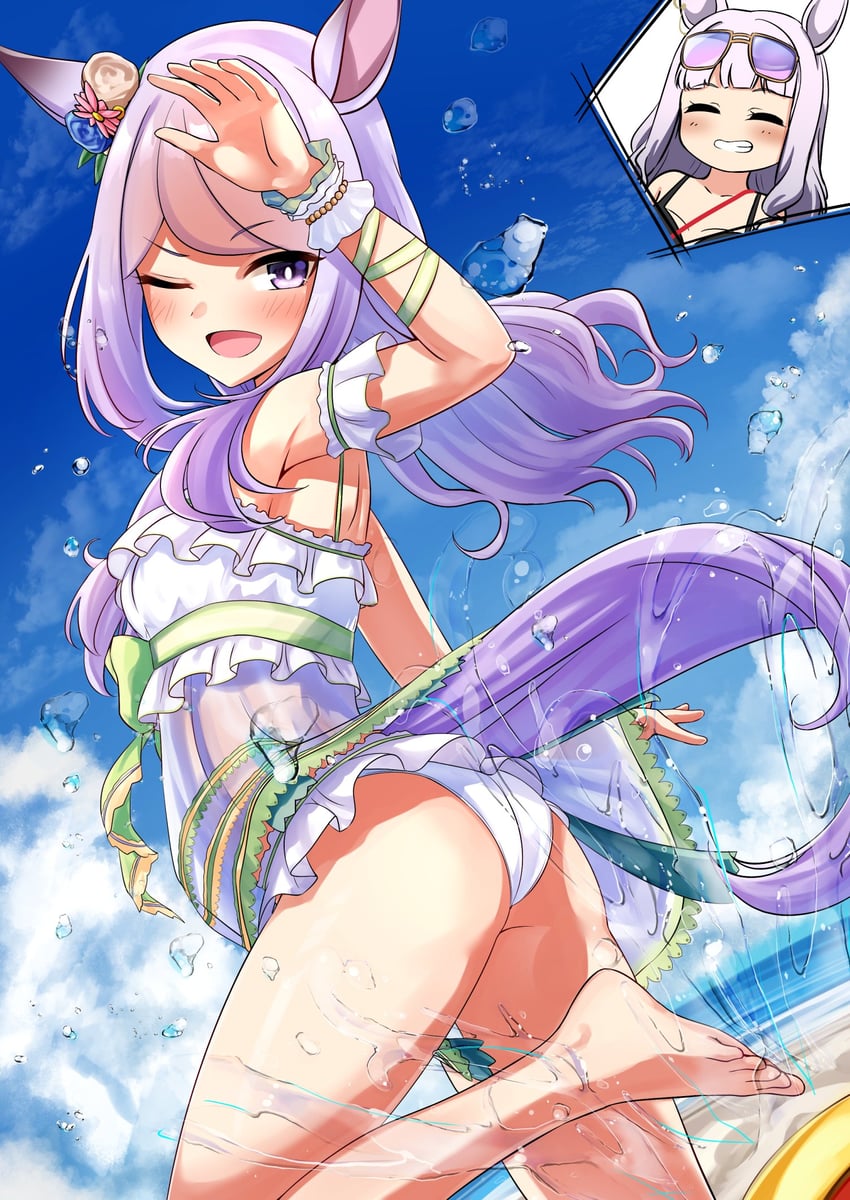 gold ship and mejiro mcqueen (umamusume) drawn by herohero_(higashi_no_dou)