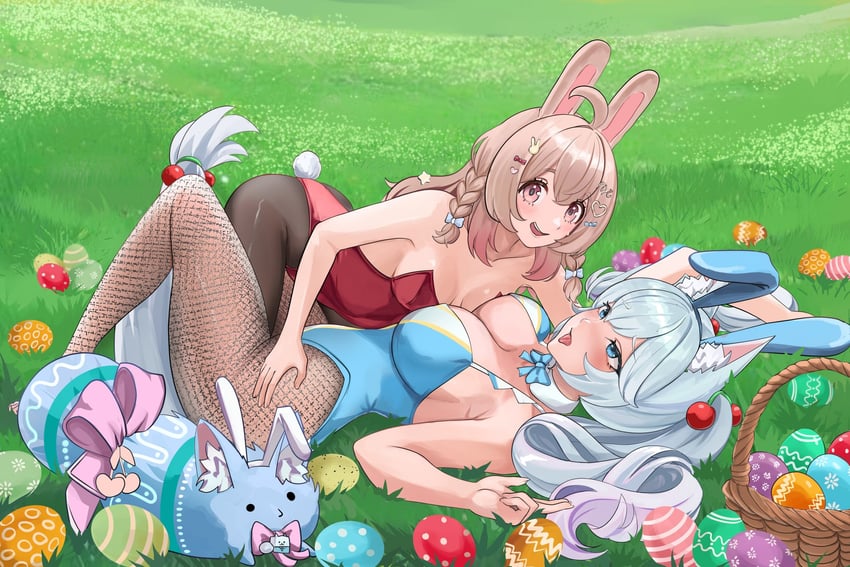 pipkin pippa and kirsche verstahl (indie virtual youtuber and 1 more) drawn by bondpaint