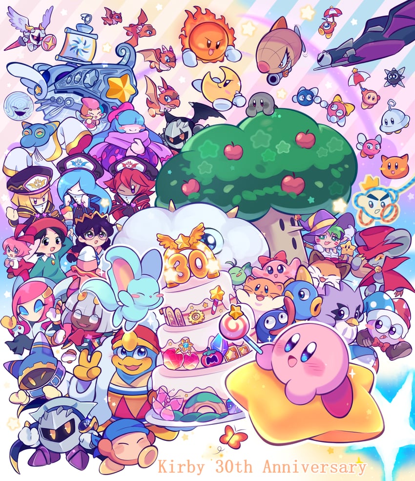 kirby, meta knight, waddle dee, king dedede, magolor, and 41 more (kirby) drawn by fafameow