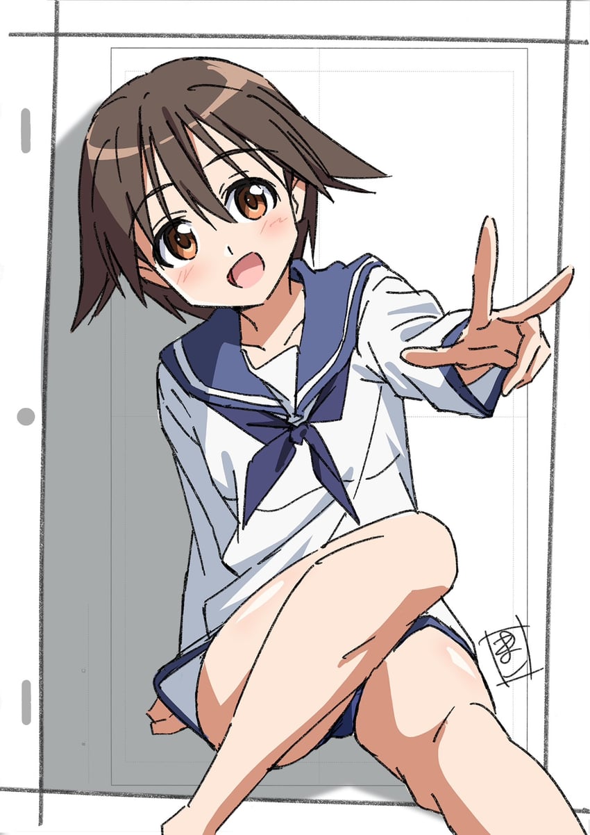 miyafuji yoshika (world witches series and 1 more) drawn by kanata_mako