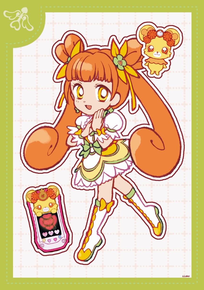 yotsuba alice, cure rosetta, and rance (precure and 1 more) drawn by uwded_207