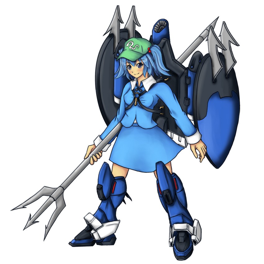 kawashiro nitori and forbidden blue (touhou and 3 more) drawn by hozenkakari