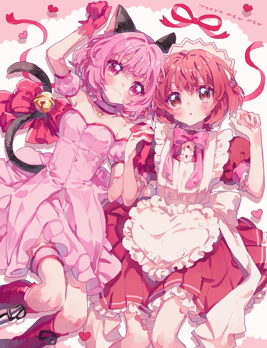 momomiya ichigo and mew ichigo (tokyo mew mew) drawn by kotocurtain
