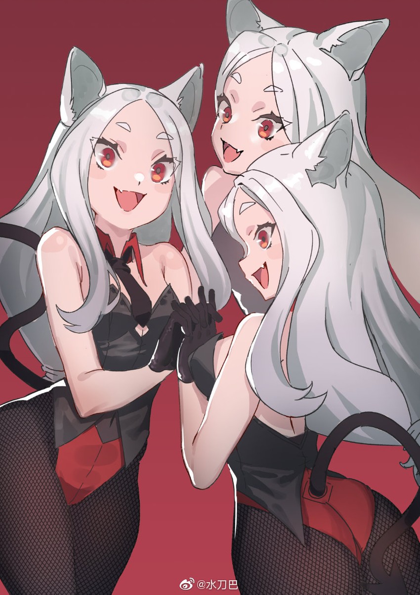 cerberus (helltaker) drawn by wtcolor